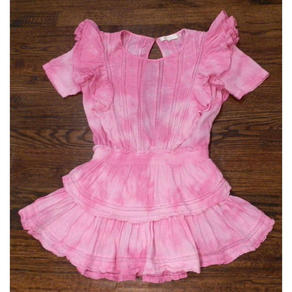 LoveShackFancy Pink Bordeaux Hand Dye Natasha Dress Womens Size 00